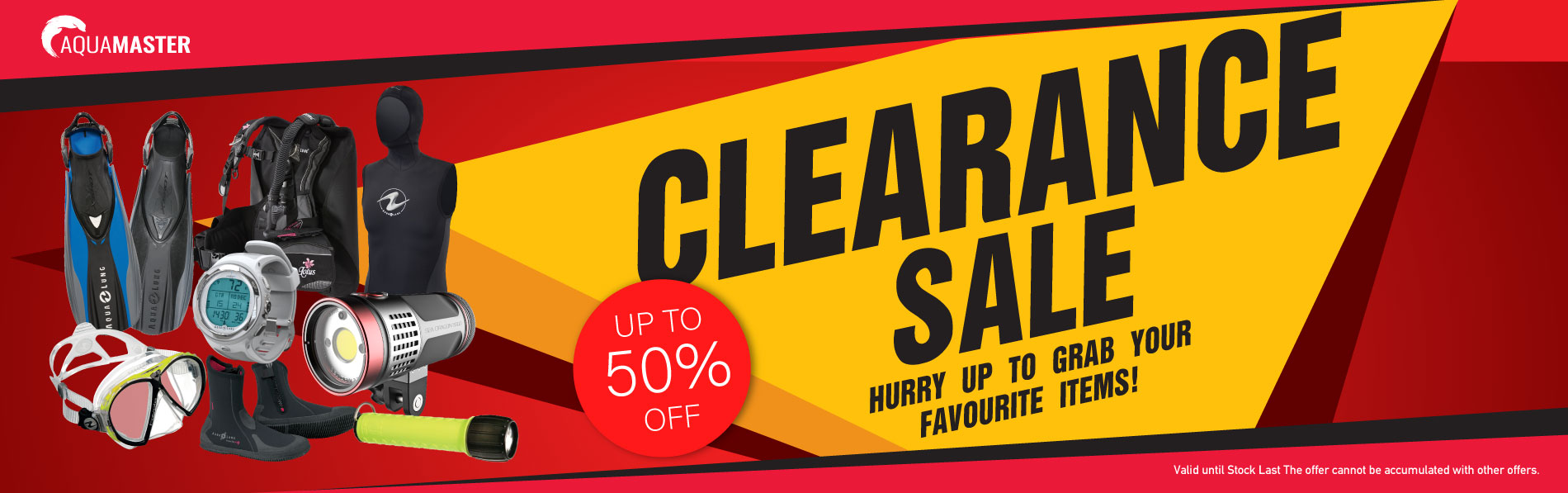 50% Clearance banner