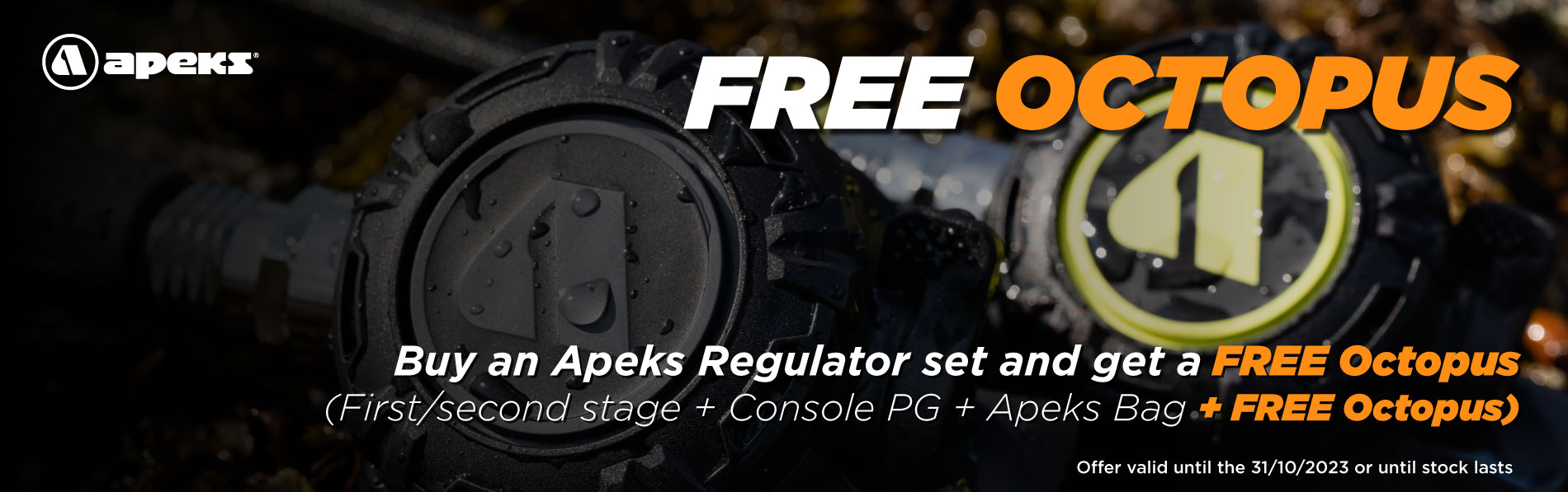 Apeks Regulator set and get a FREE Octopus