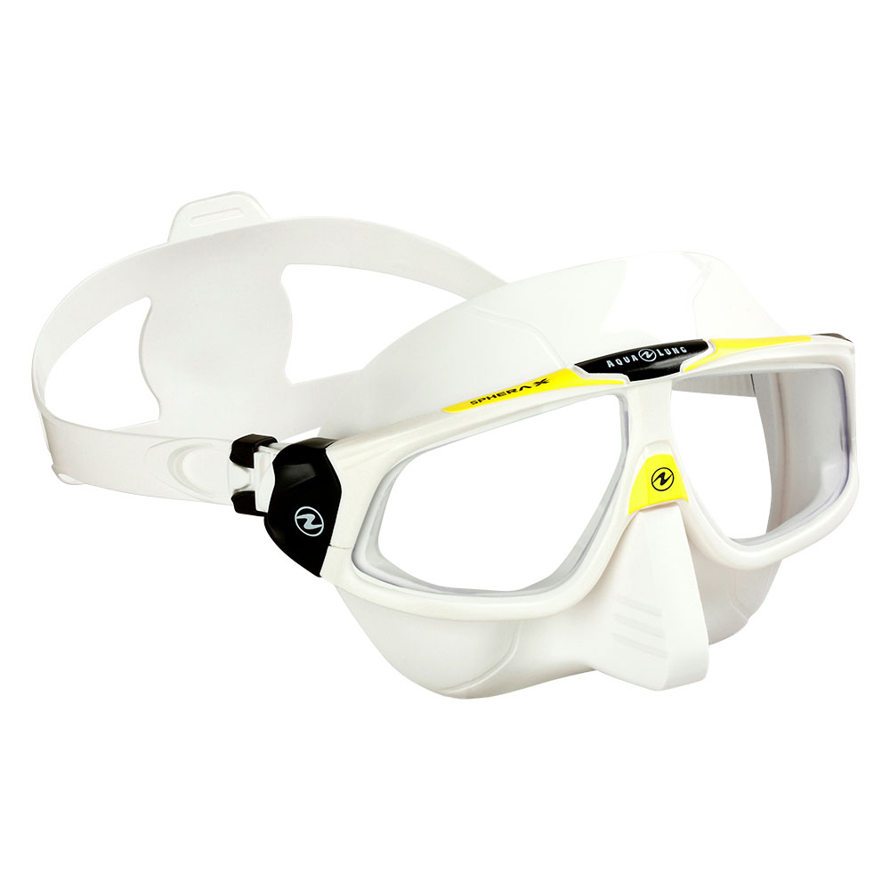 freediving mask sphera White & Yellow