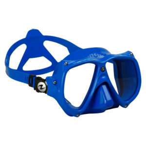 Aqualung Teknika scuba diving mask blue sideview