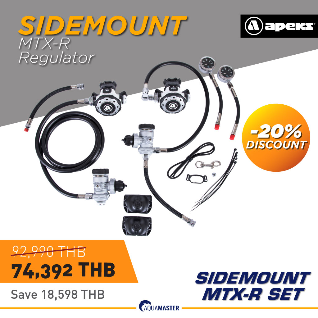 Apeks Sidemount MTXR Regulator Set Aquamaster Thailand