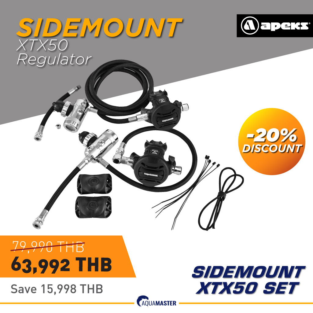 Apeks Sidemount MTXR Regulator Set Aquamaster Thailand