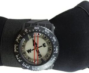 scuba diving compas on wrist