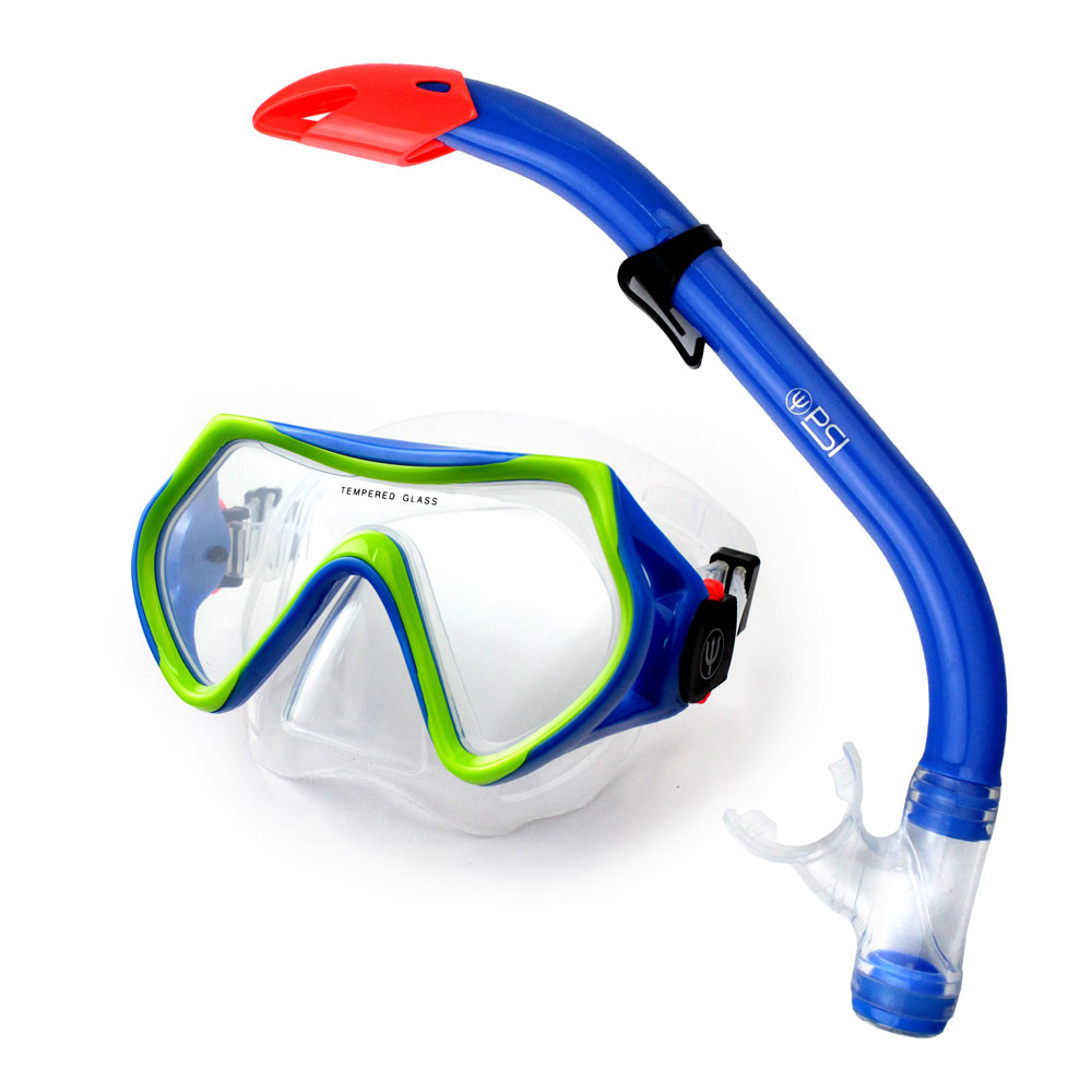 PSI Reef Kid Combo Snorkel DX Blue