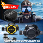 Complete set aqualung regulator legend elite Black