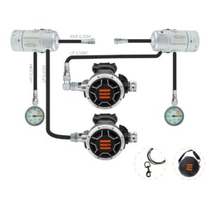 Sidemount regulator set Tecline, Technical diving