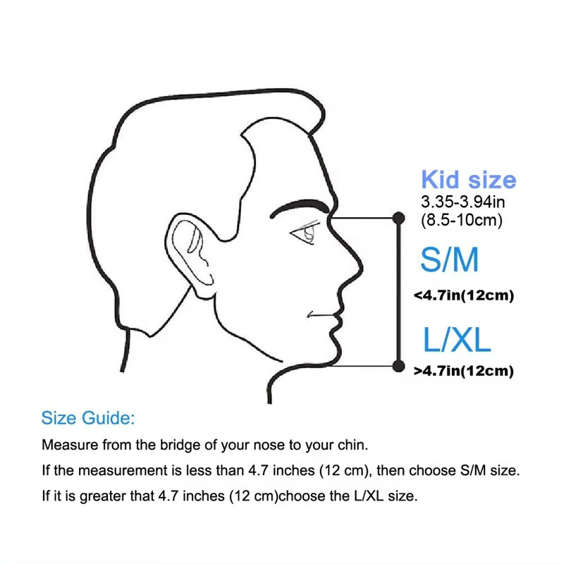 PSI Snorkeling full-face mask sizing