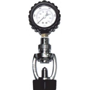 Pressure checker for dive cylinders valves in Yoke