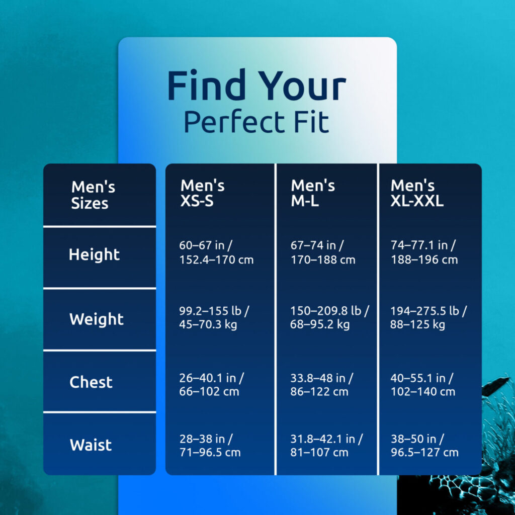 Oceanic Photon Bcd Size Chart